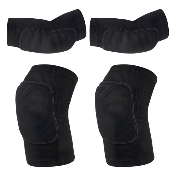 BESTSKY Volleyball Knee Pads and Arm Sleeves Set for Kids Youth, Polyester Protective Gear for Basketball Yoga Dance Football Running Sports, Large