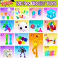 thumbnail image 5 of (120 Pack)Sensory Fidget Toys Pack, Party Favors Gifts For Kids, Classroom Prizes Treasure Box Figit Toys Set for Boys Girls Adults, 5 of 5