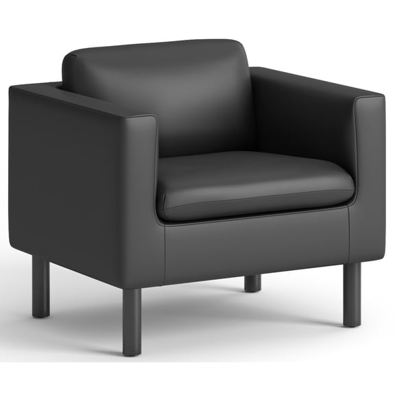 HON Parkwyn Polyurethane Club Chair Black (HVLVL1.BLK01)
