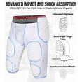 thumbnail image 2 of Exxact Sports Combat 7-Pad Adult Football Girdle for Men with Cup Pocket, Padded Compression Shorts with Integrated Pads, Men's Girdle Football (AS, White), 2 of 7