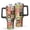 Pioneer Flower Floral-2, variant on 40oz Pioneer Flower Floral Print Pattern Insulated Tumbler with Handle, BPA-Free Leak Proof Lid and Straws, Double Wall Vacuum, Hot 12h/Cold 34h