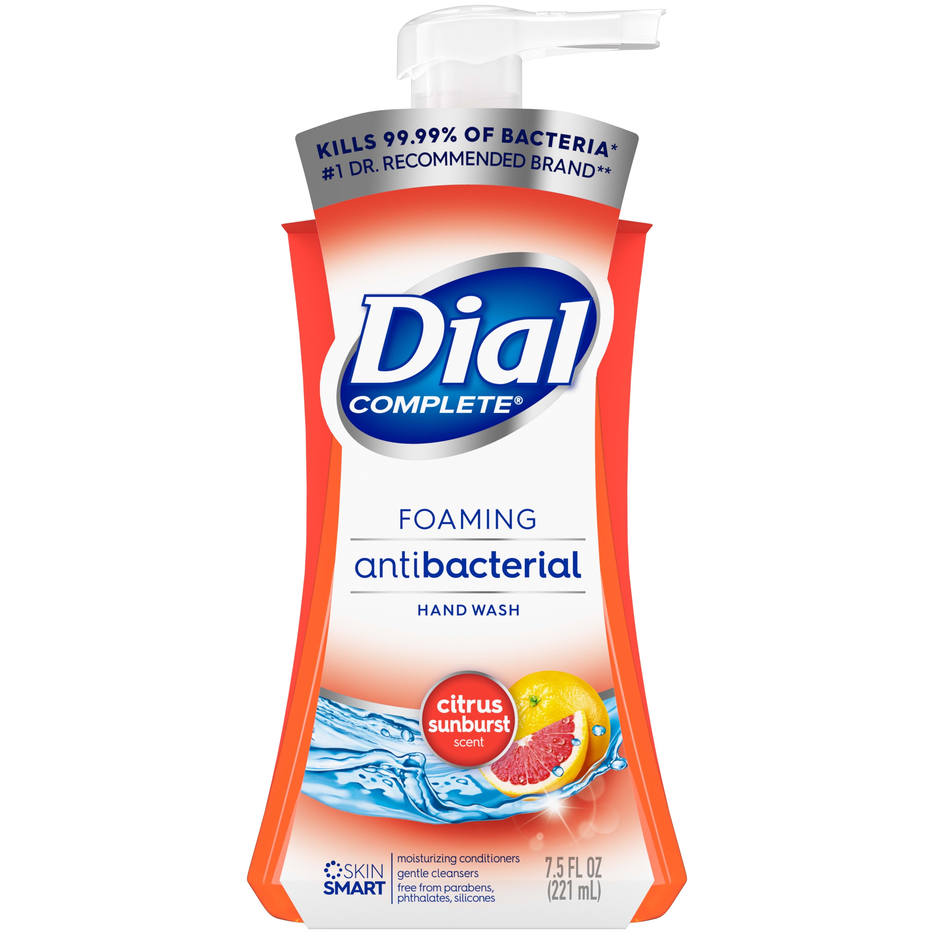 Dial Complete Antibacterial Foaming Hand Wash, Citrus Sunburst, 7.5 fl oz