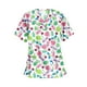 thumbnail image 1 of Top exfoliante con cuello en V para mujer, Uniforme de Trabajo de enfermera con bolsillos laterales, camiseta cómoda y duradera para tienda de 2XL, 1 of 8