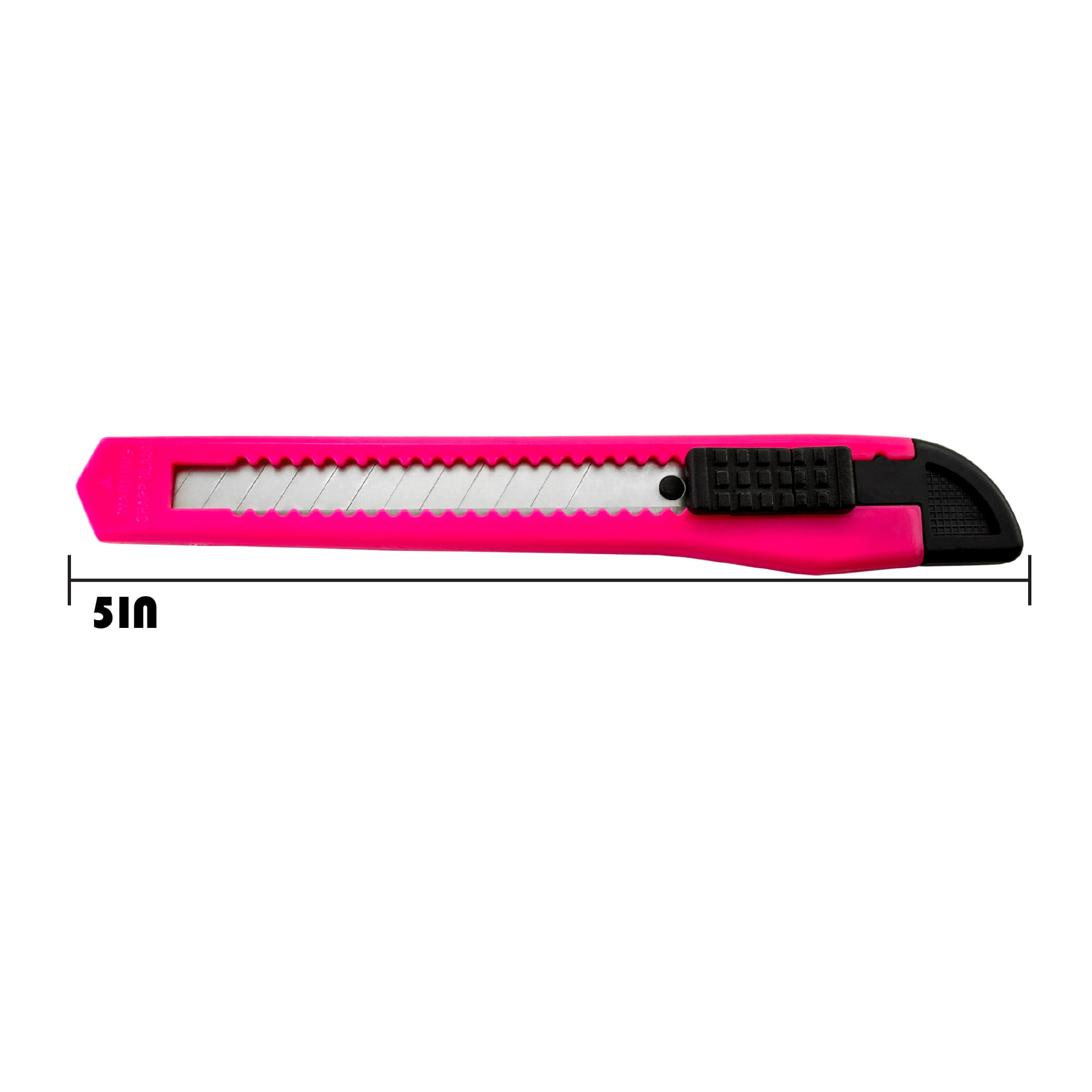 3 Neon Pink Box Cutters Utility Knifes Heavy Duty Industrial