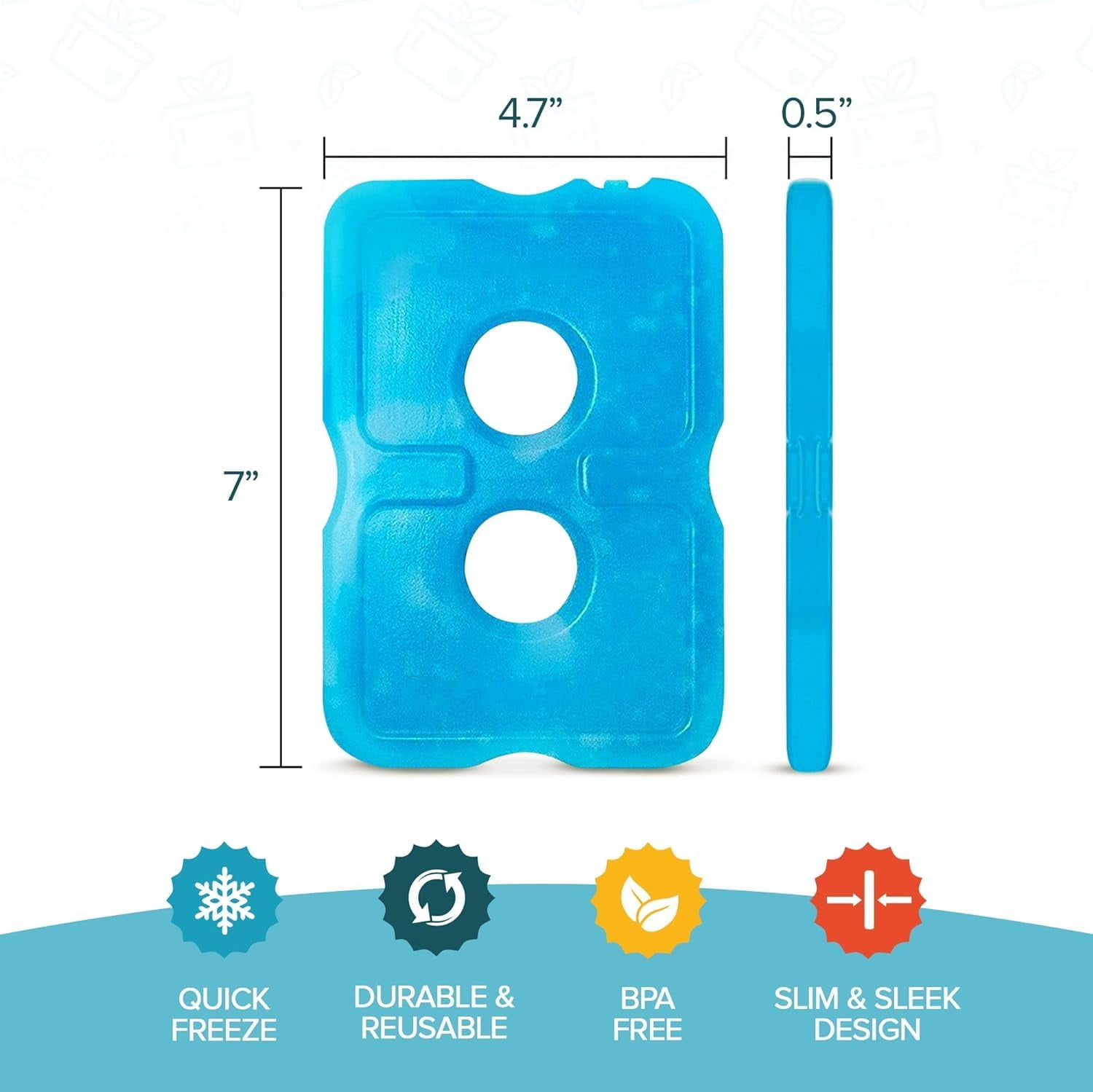 Ice Packs For Lunch Boxes & Coolers - Freezer Cool Pack | Cooler Accessories Beach  Camping Fishing Slim Long-lasting Reusable