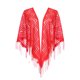 thumbnail image 1 of Chales y envolturas INSPIRAR CHIC para vestidos de noche, bufandas triangulares de encaje con flecos para bodas y fiestas formales 70.9"x27.6" Rojo, 1 of 5