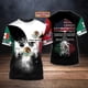 thumbnail image 1 of Camiseta con estampado de bandera nacional de México para hombre, camiseta de manga corta con patrón de águila 3D, camiseta de gran tamaño, ropa de calle de ocio con cuello redondo, 1 of 4