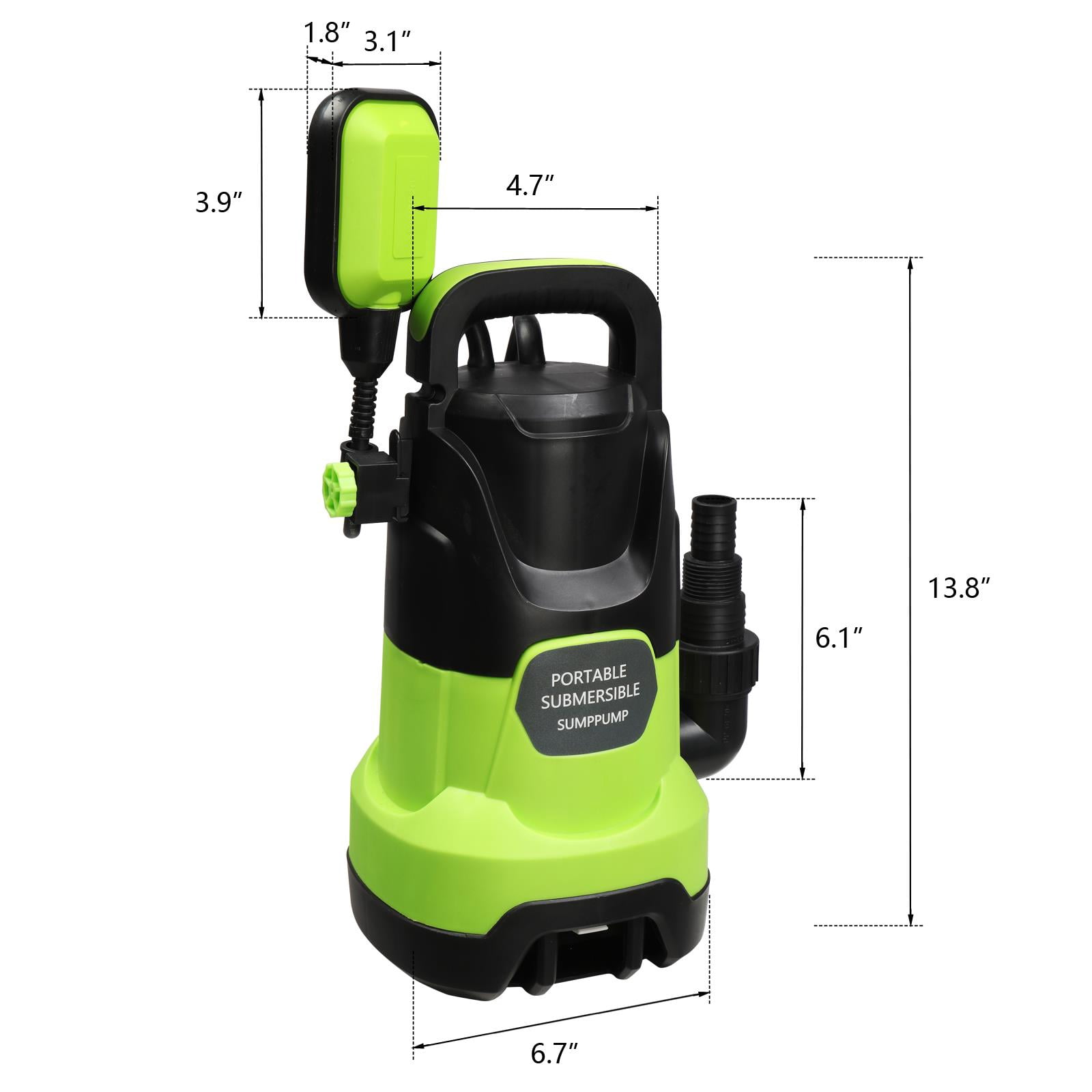 BaytoCare Sump Pump, 3500 GPH 1HP Submersible Clean/Dirty Water Pump
