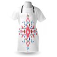 thumbnail image 3 of Tribal Apron Colored Hand Drawn Style Ethnic Pattern with Geometrical Like Frame Art, Unisex Kitchen Bib Apron with Adjustable Neck for Cooking Baking Gardening, Strawberry Caramel Blue, by Ambesonne, 3 of 3