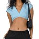 thumbnail image 1 of Blusas Sin Mangas Bottoming Tank Tops Y2K Pullover Algodón Adelgazante Mujeres Party Club (Azul S) Cgtredaw Para estrenar, 1 of 1