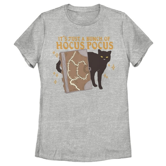 Women's Hocus Pocus Binx Spellbook Graphic Tee Athletic Heather Medium