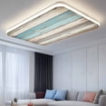 thumbnail image 2 of Farmhouse Blue Grey Brown Magnetic Fluorescent Light Covers for Ceiling Lights 2 x 4 Feet, Vintage Ombre Wooden Office Classroom Kitchen Drop Ceiling Light Covers Lighting Filters Shade Panel 1 Pack, 2 of 9
