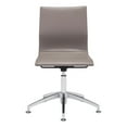 thumbnail image 2 of Glider Conference Chair Taupe Office Chair, Modern Style, Plush and durable faux leather fabric, Plywood, Indoor Office, 2 of 6