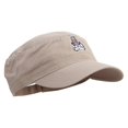 thumbnail image 5 of Barber Man Embroidered Garment Washed Adjustable Army Cap - Khaki OSFM, 5 of 5