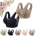 thumbnail image 2 of Hana Bra for Senior Women, 2Pcs Cotton Buttonless Comfy Lifting Shaping Bras, Full Coverage Underwire-Free Push up Bras Soft Breathable Bras for Older Women Daily Wear, 2 of 8