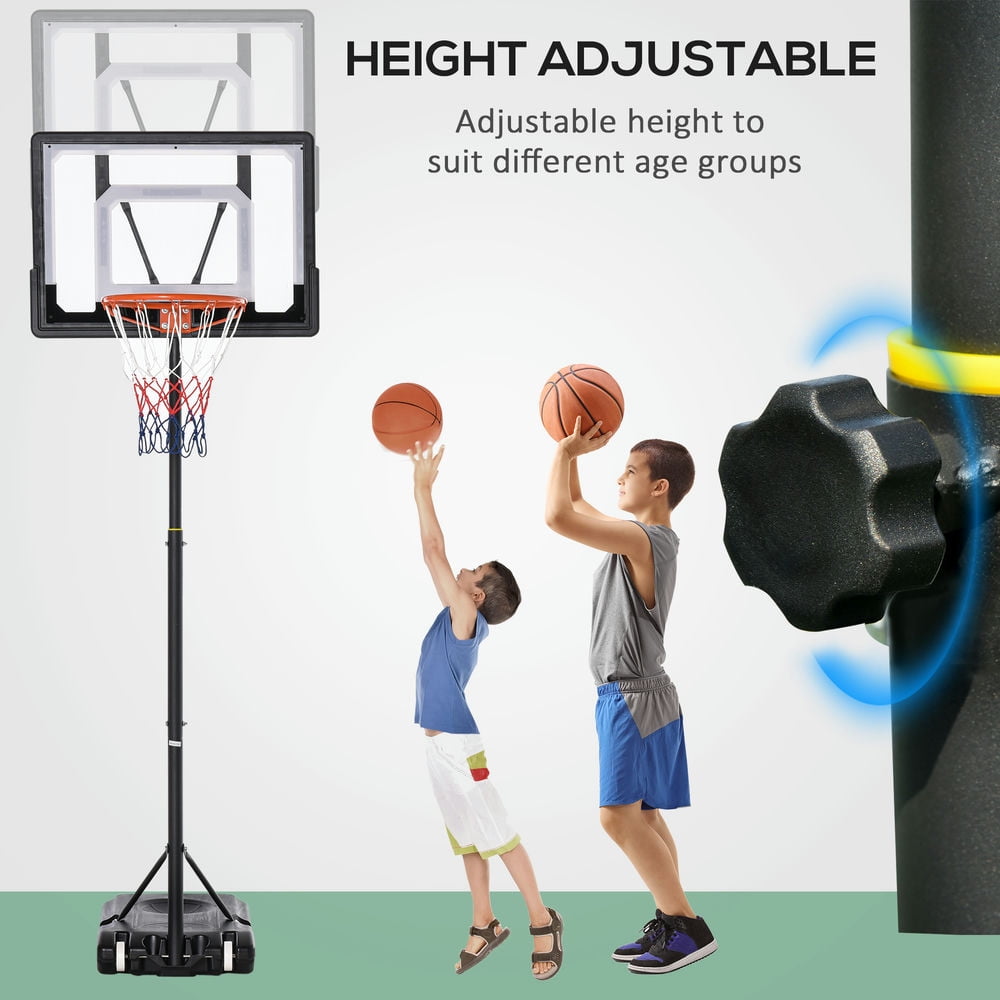 Resenkos Portable Basketball Hoop System Stand with 33in Backboard, Height Adjustable 5FT-7FT for Indoor Outdoor Use