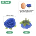 thumbnail image 3 of Uxcell 50 Paquete Cabezas de Rosas Artificiales 1.2'' Pequeñas Cabezas de Rosa de Seda Falsa para Decoraciones de Ramo de Boda Fiesta Azul Oscuro, 3 of 7