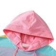 thumbnail image 6 of BULLPIANO Toddler Girls Casual Hoodies Sweatshirts Kids Rainbow Striped Hooded Jackets Pullover Tops 2-8Y, 6 of 8
