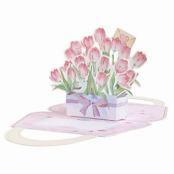 Mothers Day Gifts Clearance! 1Pc Mother'S Day Flower Pop-Up Card-3D Card Spring Mother Greeting Card
