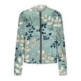 thumbnail image 4 of LOVZFMLL Vestes pour Femmes Chandail en Molleton Ample à Manches Longues avec Fermeture Éclair Veste de Baseball Tricotée Décontractée, 4 of 7