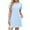 Sky Blue, variant on ZVNAΖH Eyelet Shirt Dress for Women Casual Short Sleeve Crew Neck Summer Dress, Sizes S-2XL