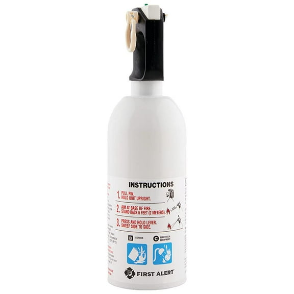FIRST ALERT KITCHEN5 Fire Extinguisher, KFE2S5, UL RATED 5-B:C, White, 1-Pack