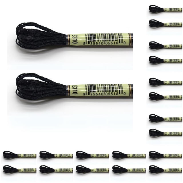 Injueey 2 piezas de hilo de bordar, punto de cruz metálico, accesorios de bricolaje, suministro de tejer, suministros de hilo para Type1 NO1