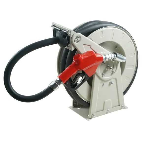 VEVOR Fuel Hose Reel Retractable Diesel Hose Reel 1" x 33' Auto Refueling Nozzle