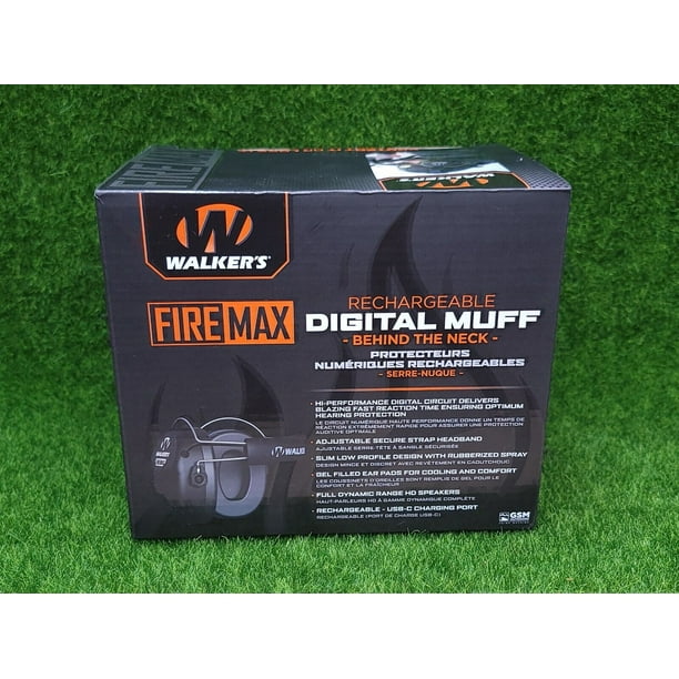 Walkers Firemax Rechargeable Digital Behind the Neck Ear Muff Set GWP