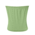 thumbnail image 5 of DondPO Strapless Summer Tops Strapless Shirt Women Sleeveless Backless Tube Top Cotton Tube Tops For Women Y2k Sleeveless Tube Tops Green 2XL, 5 of 5