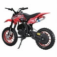 thumbnail image 3 of Jnismy Gasoline 49cc Dirt Bike for Kids,4-Stroke Gas Power Mini Dirt Bike,Off Road Mini Motorcycle,Children Pocket Motorbike with Disc Brakes,Red, 3 of 13