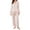 Pink Stripe, variant on Silk Satin Pajama Set for Women - Long Sleeve Soft Button Down Loungewear Nightwear Pjs Sleepwear,Valentine's Day Gift for Her,Two-Piece Pajamas Set,L