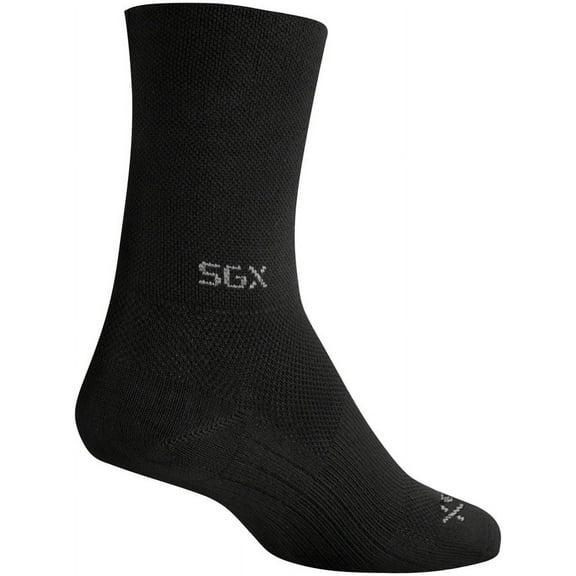 SockGuy SGX Raceday Socks - 5 inch, Black, Small/Medium