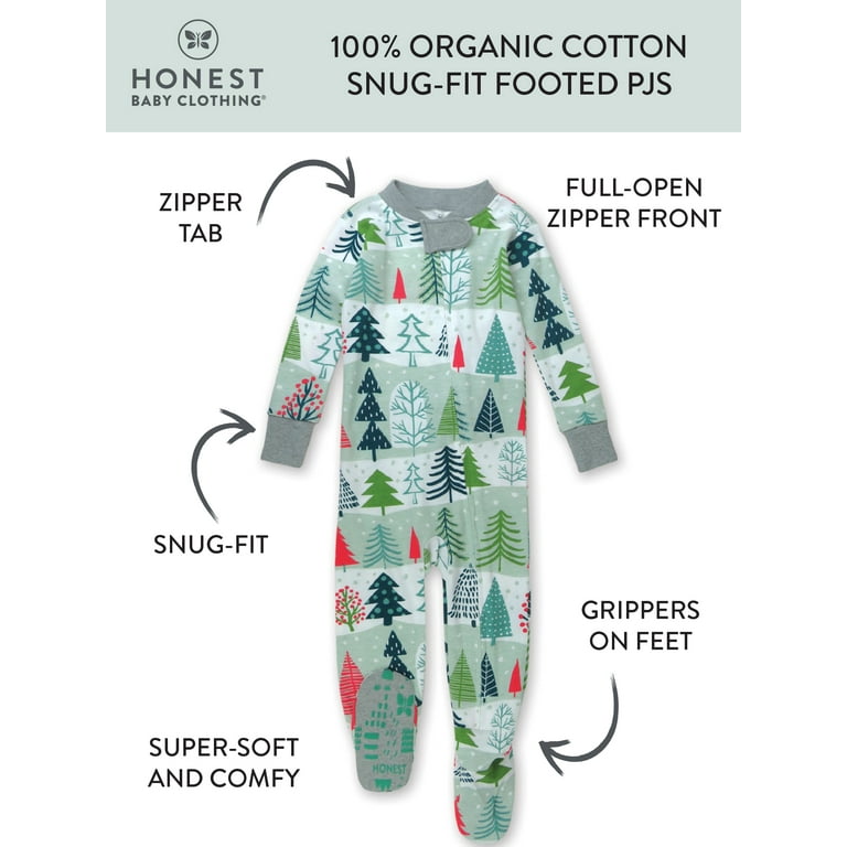 HonestBaby Organic Cotton Holiday Family Jammies Pajamas XXL For
