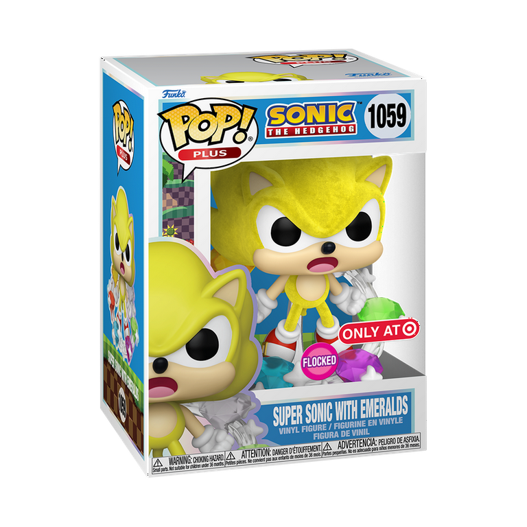 Funko Pop! Super Sonic With Emeralds #1059 Flocked Vinyl - Walmart.com