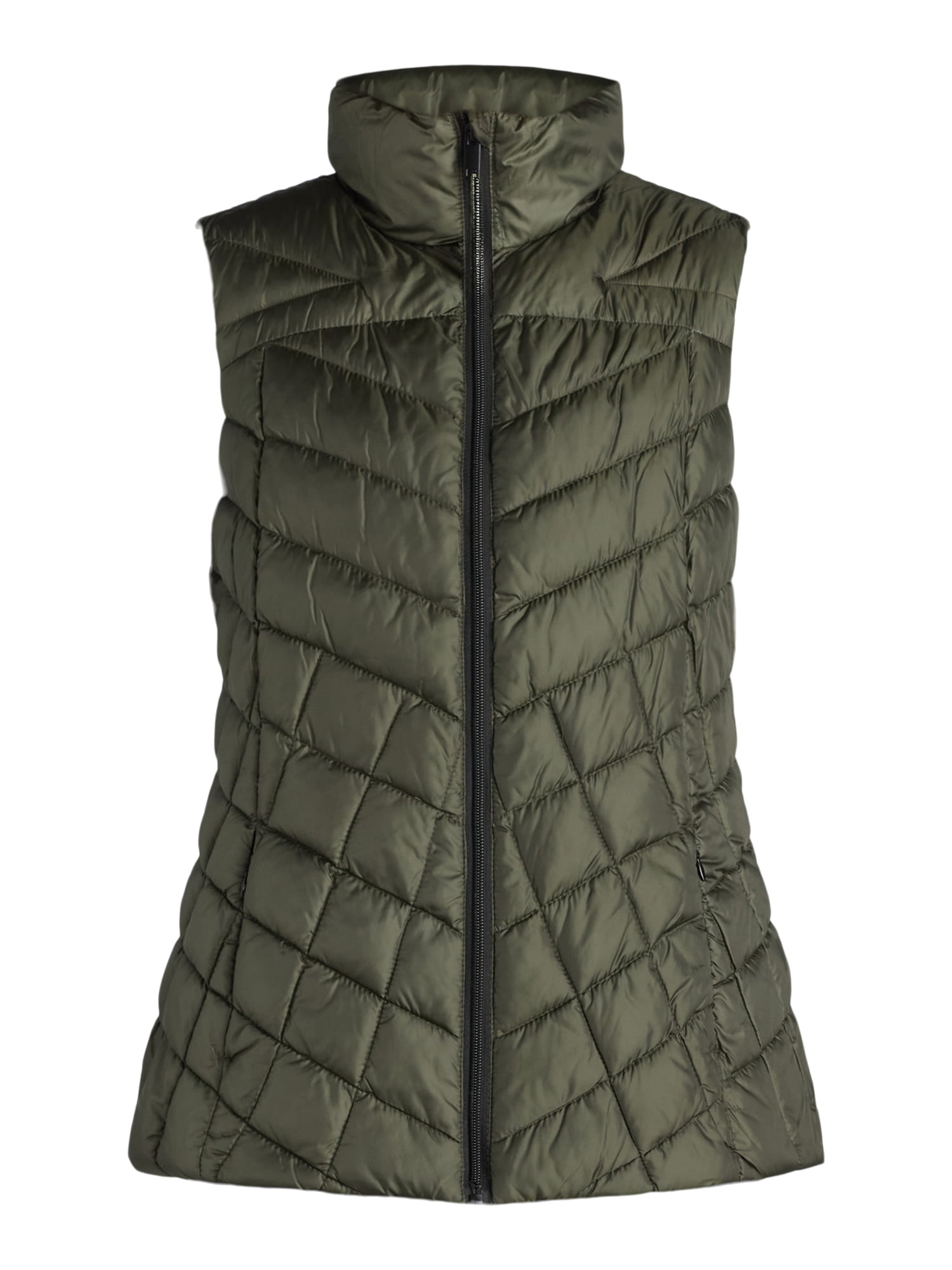 Big Chill Women's Chevron Quilted Puffer Vest, Midweight, Sizes S-3X