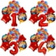 thumbnail image 2 of 15 piezas de globos decorativos para fiesta de cumpleaños de Hot Wheels de 32 pulgadas, números rojos 1.º y 2.º, juego de globos Flamme Cars para niños y niñas, 2 of 5