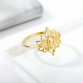 thumbnail image 5 of Simple Brass Lotus Cutout Ring For Women Fashion Jewelry Gold Or Silver Tone, 5 of 5