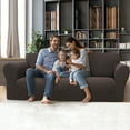 thumbnail image 2 of PiccoCasa Stretch Sofa Slipcover Washable Furniture Covers for Dogs Chocolate Large, 2 of 7