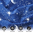 thumbnail image 3 of Flymme Queen Size Celestial Sheet Set Blue, Soft Breathable Moon & Star Bedding for Bedroom Decor,Includes 1 Fitted Sheet, 1 Flat Sheet and 2 Pillowcases, 3 of 8