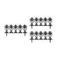 thumbnail image 4 of Flower Edging Panel, Animal Barrier Fence, Decorative Detachable Garden Edging Border, Garden Fencing for Park, Backyard Yard Balcony Garden 3Pcs vase, 4 of 8