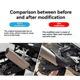 thumbnail image 2 of Motorcycle Exhaust Muffler Carbon Fiber Protector Escape Heat Shield Cover Guard Anti-Scalding, 2 of 6