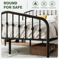thumbnail image 6 of MUTICOR Full Size Metal Bed Frame with Vintage Headboard and Footboard, Heavy Duty Mattress Foundation with Storage, No Box Spring Needed, Easy Assembly,Black, 6 of 7