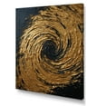 thumbnail image 2 of Designart "Abstract Spiral Symphony in Gold and Black" Abstract Canvas Wall Art - Modern Black Abstract Spirals Hallway Wall Art Decor, 2 of 6
