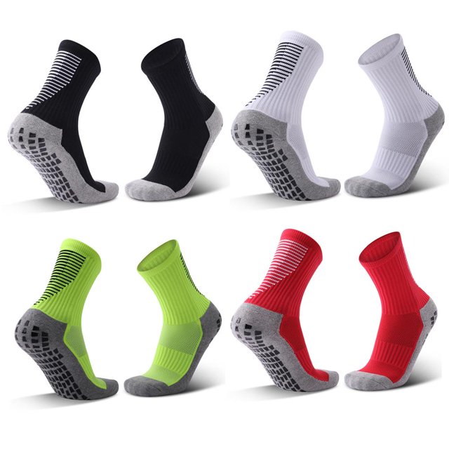 Calcetines De Fútbol Antideslizantes, Calcetines De Baloncesto Gruesos, Calcetines De Algodón Transpirables Antideslizantes Para Fútbol, Baloncesto, Hockey, Actividad 4 Pares Yuarrent OD015581-04