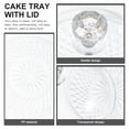 thumbnail image 3 of MasteelfCA 1 Ensemble de Plateau de Couvercle en Plastique Plateau de Service pour Gâteau Lisse Assiette Ronde de Cuisine Occidentale, 3 of 7