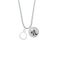 thumbnail image 2 of Delight Jewelry Silvertone Infinity Loop Silvertone Script Initial Disc - N - Charm Necklace, 20"+3", 2 of 4