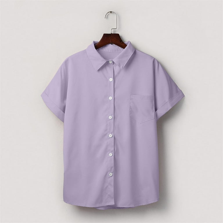 Casual YDKZYMD Oversized Button Down Shirt with Pocket for