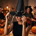thumbnail image 5 of Halloween Pointed Witch Hat, Lightweight Wizard Headwear Accessory, Ideal for Halloween Themed Parties, Evening Gathering, Photo Shoot, Festival Outfit and Holiday Dress Up Supplies E, 5 of 10