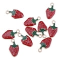 thumbnail image 2 of 10 piezas de encantadores colgantes con forma , selección de cereza / sandía / fresa, aleación colgante ajuste europeo, ,3 BLESIY Colgante de fresa DIY Craft, 2 of 8